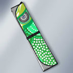 Canberra Raiders Auto Sun Shade Aboriginal Dot Pattern - Rugby Mascot Heritage Pride