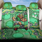 Canberra Raiders Back Car Seat Cover Aboriginal Dot Pattern - Rugby Mascot Heritage Pride