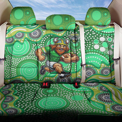 Canberra Raiders Back Car Seat Cover Aboriginal Dot Pattern - Rugby Mascot Heritage Pride