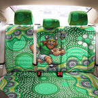 Canberra Raiders Back Car Seat Cover Aboriginal Dot Pattern - Rugby Mascot Heritage Pride
