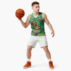 Canberra Raiders Basketball Jersey Aboriginal Dot Pattern - Rugby Mascot Heritage Pride