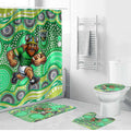 Canberra Raiders Bathroom Set Aboriginal Dot Pattern - Rugby Mascot Heritage Pride