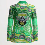 Canberra Raiders Blazer Aboriginal Dot Pattern - Rugby Mascot Heritage Pride