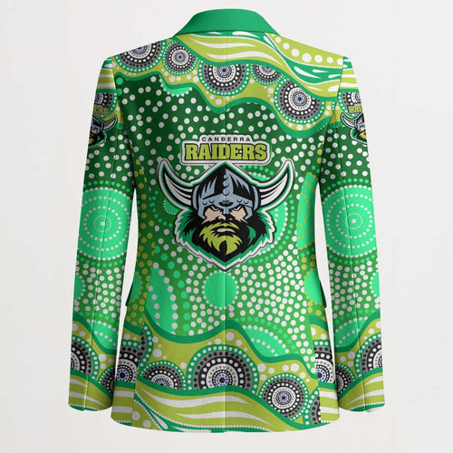 Canberra Raiders Blazer Aboriginal Dot Pattern - Rugby Mascot Heritage Pride
