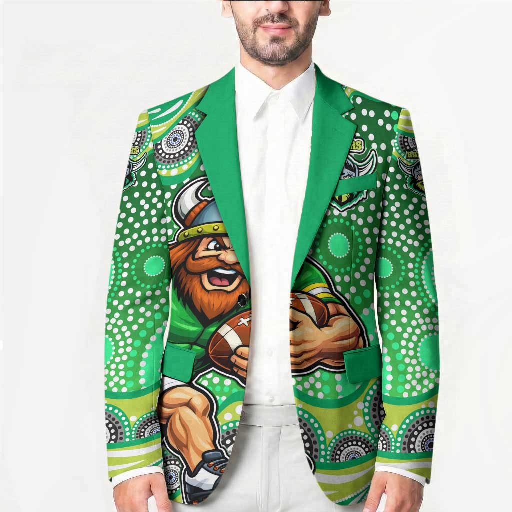 Canberra Raiders Blazer Aboriginal Dot Pattern - Rugby Mascot Heritage Pride