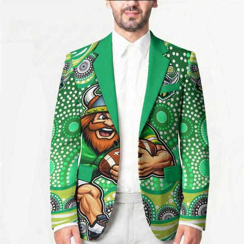 Canberra Raiders Blazer Aboriginal Dot Pattern - Rugby Mascot Heritage Pride