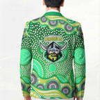 Canberra Raiders Blazer Aboriginal Dot Pattern - Rugby Mascot Heritage Pride