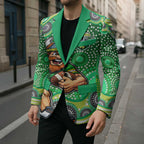 Canberra Raiders Blazer Aboriginal Dot Pattern - Rugby Mascot Heritage Pride