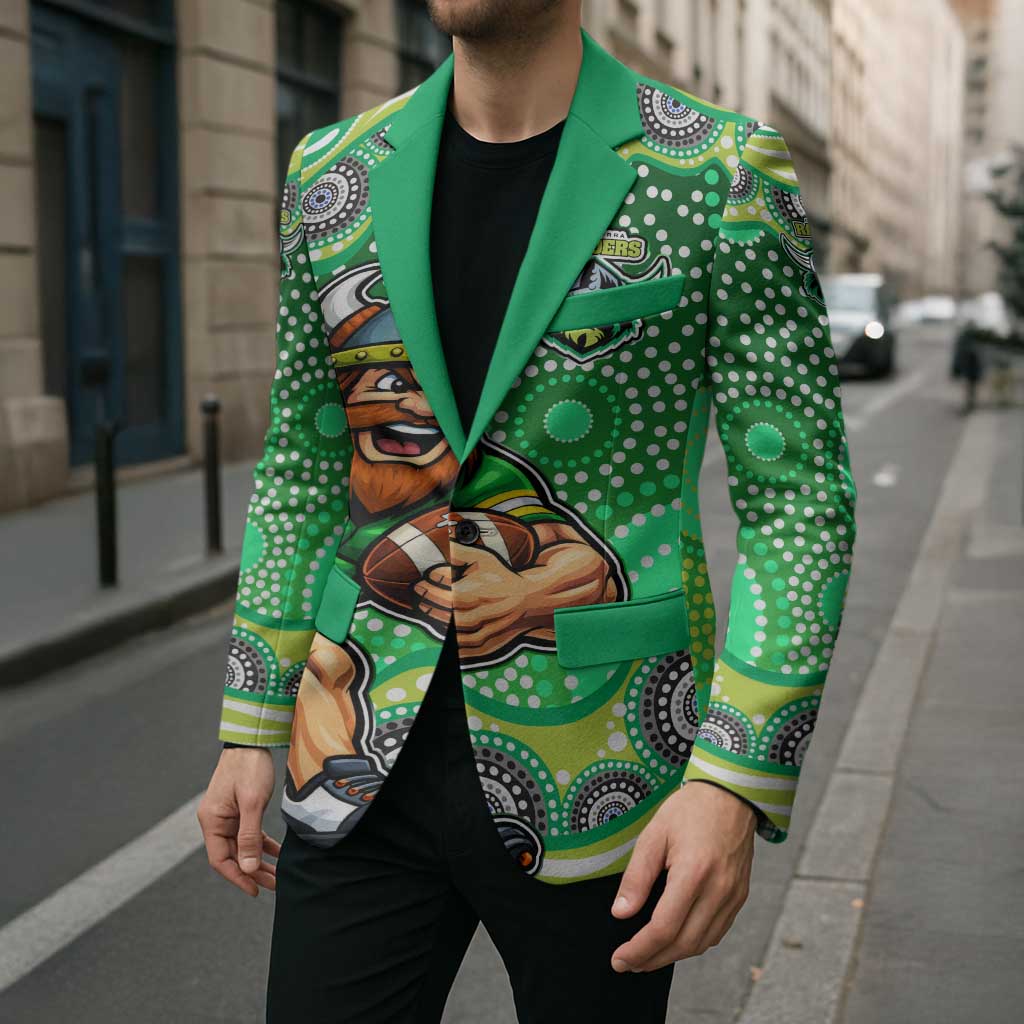 Canberra Raiders Blazer Aboriginal Dot Pattern - Rugby Mascot Heritage Pride