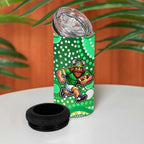 Canberra Raiders 4 in 1 Can Cooler Tumbler Aboriginal Dot Pattern - Rugby Mascot Heritage Pride