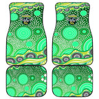 Canberra Raiders Car Mats Aboriginal Dot Pattern - Rugby Mascot Heritage Pride
