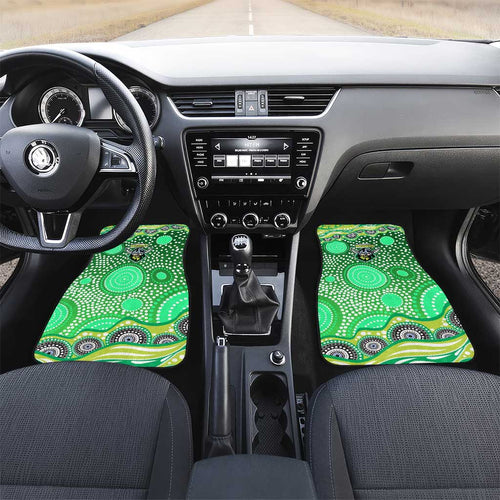 Canberra Raiders Car Mats Aboriginal Dot Pattern - Rugby Mascot Heritage Pride