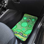 Canberra Raiders Car Mats Aboriginal Dot Pattern - Rugby Mascot Heritage Pride