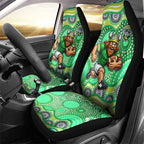 Canberra Raiders Car Seat Cover Aboriginal Dot Pattern - Rugby Mascot Heritage Pride