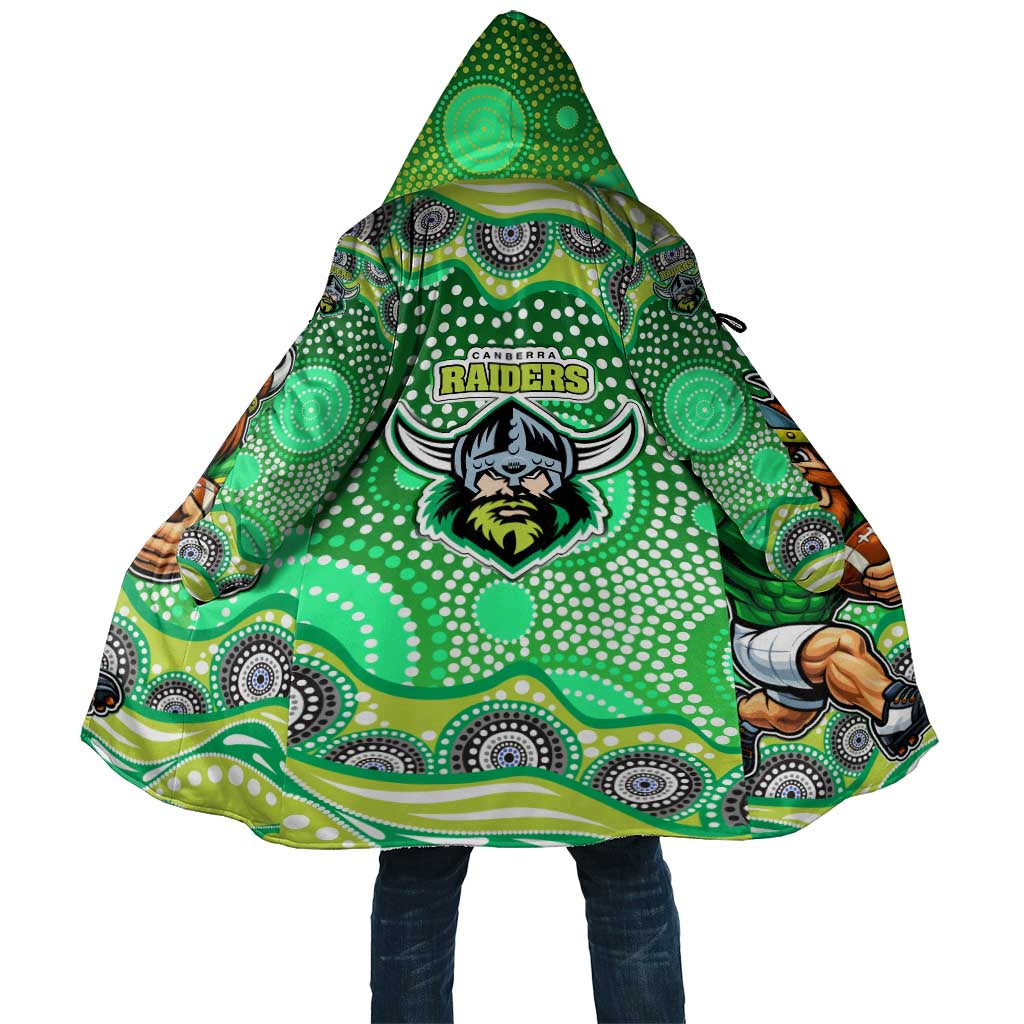 Canberra Raiders Cloak Aboriginal Dot Pattern - Rugby Mascot Heritage Pride
