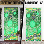 Canberra Raiders Door Cover Aboriginal Dot Pattern - Rugby Mascot Heritage Pride