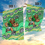 Canberra Raiders Garden Flag Aboriginal Dot Pattern - Rugby Mascot Heritage Pride