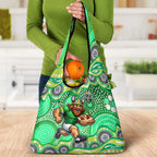 Canberra Raiders Grocery Bag Aboriginal Dot Pattern - Rugby Mascot Heritage Pride