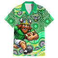 Canberra Raiders Hawaiian Shirt Aboriginal Dot Pattern - Rugby Mascot Heritage Pride