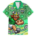 Canberra Raiders Hawaiian Shirt Aboriginal Dot Pattern - Rugby Mascot Heritage Pride