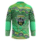 Canberra Raiders Hockey Jersey Aboriginal Dot Pattern - Rugby Mascot Heritage Pride