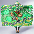Canberra Raiders Hooded Blanket Aboriginal Dot Pattern - Rugby Mascot Heritage Pride