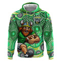 Canberra Raiders Hoodie Aboriginal Dot Pattern - Rugby Mascot Heritage Pride