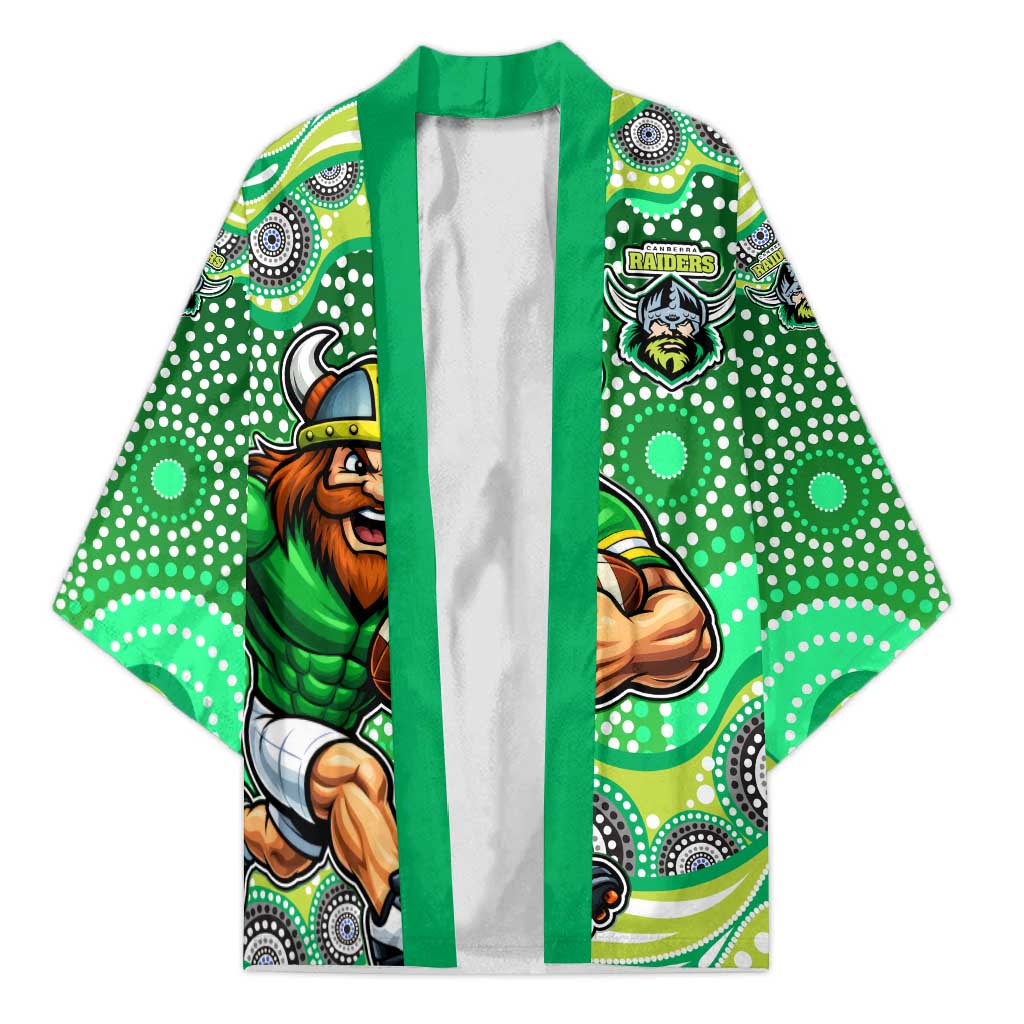 Canberra Raiders Kimono Aboriginal Dot Pattern - Rugby Mascot Heritage Pride