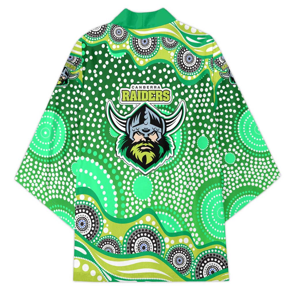 Canberra Raiders Kimono Aboriginal Dot Pattern - Rugby Mascot Heritage Pride