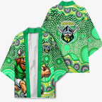 Canberra Raiders Kimono Aboriginal Dot Pattern - Rugby Mascot Heritage Pride