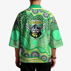 Canberra Raiders Kimono Aboriginal Dot Pattern - Rugby Mascot Heritage Pride