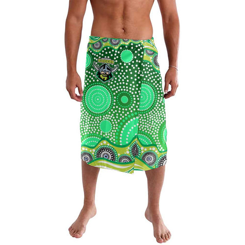 Canberra Raiders Lavalava Aboriginal Dot Pattern - Rugby Mascot Heritage Pride