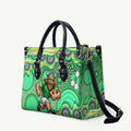 Canberra Raiders Leather Bag Aboriginal Dot Pattern - Rugby Mascot Heritage Pride