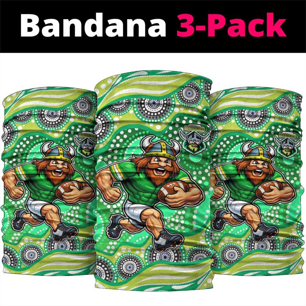 Canberra Raiders Neck Gaiter Aboriginal Dot Pattern - Rugby Mascot Heritage Pride