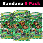 Canberra Raiders Neck Gaiter Aboriginal Dot Pattern - Rugby Mascot Heritage Pride