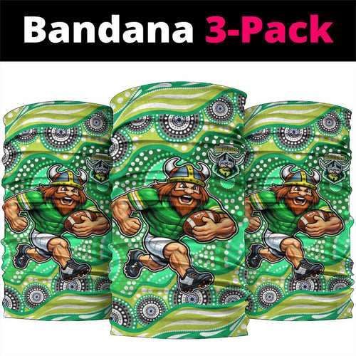 Canberra Raiders Neck Gaiter Aboriginal Dot Pattern - Rugby Mascot Heritage Pride