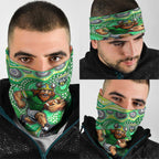 Canberra Raiders Neck Gaiter Aboriginal Dot Pattern - Rugby Mascot Heritage Pride