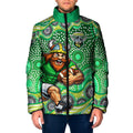 Canberra Raiders Padded Jacket Aboriginal Dot Pattern - Rugby Mascot Heritage Pride