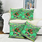 Canberra Raiders Pillow Cover Aboriginal Dot Pattern - Rugby Mascot Heritage Pride