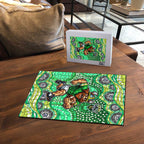 Canberra Raiders Puzzle Aboriginal Dot Pattern - Rugby Mascot Heritage Pride