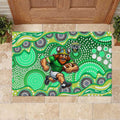 Canberra Raiders Rubber Doormat Aboriginal Dot Pattern - Rugby Mascot Heritage Pride