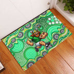 Canberra Raiders Rubber Doormat Aboriginal Dot Pattern - Rugby Mascot Heritage Pride