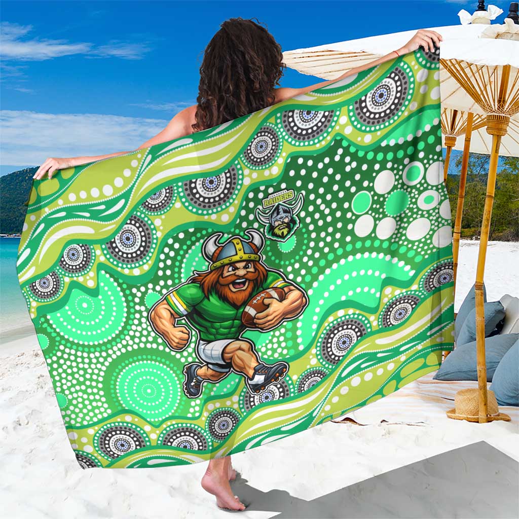 Canberra Raiders Sarong Aboriginal Dot Pattern - Rugby Mascot Heritage Pride