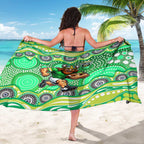 Canberra Raiders Sarong Aboriginal Dot Pattern - Rugby Mascot Heritage Pride