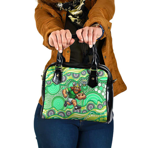 Canberra Raiders Shoulder Handbag Aboriginal Dot Pattern - Rugby Mascot Heritage Pride