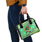 Canberra Raiders Shoulder Handbag Aboriginal Dot Pattern - Rugby Mascot Heritage Pride