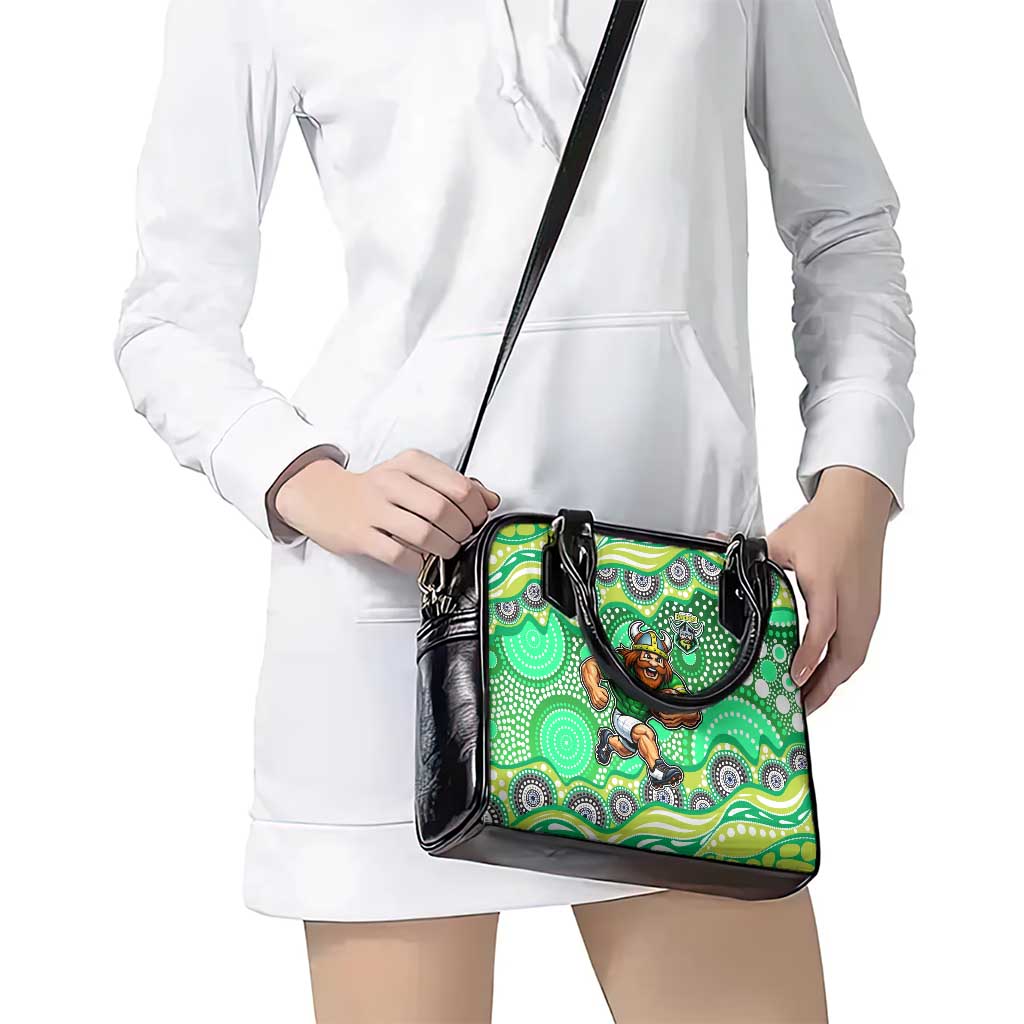 Canberra Raiders Shoulder Handbag Aboriginal Dot Pattern - Rugby Mascot Heritage Pride