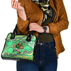 Canberra Raiders Shoulder Handbag Aboriginal Dot Pattern - Rugby Mascot Heritage Pride