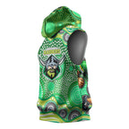 Canberra Raiders Sleeveless Hoodie Aboriginal Dot Pattern - Rugby Mascot Heritage Pride