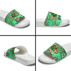 Canberra Raiders Slide Sandals Aboriginal Dot Pattern - Rugby Mascot Heritage Pride